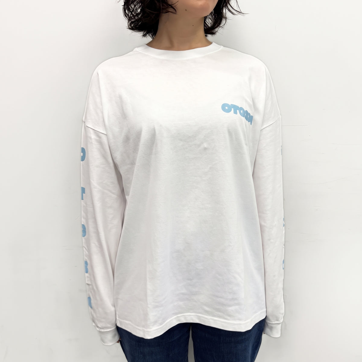 "OTGSM" NEWロゴ　ロンT　ジーンズブルー